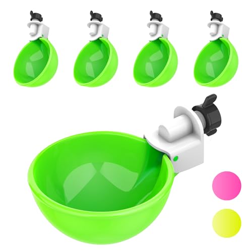 Lil'Clucker - Grüne große automatische Hühnertränkerbecher geeignet für Enten, Gänse, Truthähne, Kaninchen - Wasser-Futter-Kit - Geflügelbewässerung - 5 Stück Lil'Clucker - Grüne große automatische Hühnertränkerbecher geeignet für Enten, Gänse, Truthähne, Kaninchen - Wasser-Futter-Kit - Geflügelbewässerung - 5 Stück von Lil'Clucker