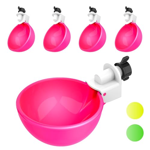 Lil'Clucker - Rosa große automatische Hühnertränkerbecher geeignet für Enten, Gänse, Truthähne, Kaninchen - Wasser-Futter-Kit - Geflügelbewässerung - 5 Stück Lil'Clucker - Rosa große automatische Hühnertränkerbecher geeignet für Enten, Gänse, Truthähne, Kaninchen - Wasser-Futter-Kit - Geflügelbewässerung - 5 Stück von Lil'Clucker