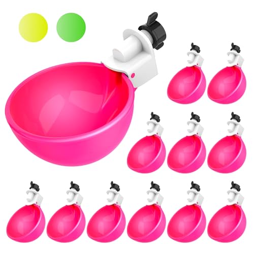 Lil'Clucker - Rosa große automatische Hühnertränkerbecher geeignet für Enten, Gänse, Truthähne, Kaninchen und Kaninchen - Wasser-Futter-Kit - Geflügelbewässerung - 12 Stück Lil'Clucker - Rosa große automatische Hühnertränkerbecher geeignet für Enten, Gänse, Truthähne, Kaninchen und Kaninchen - Wasser-Futter-Kit - Geflügelbewässerung - 12 Stück von Lil'Clucker