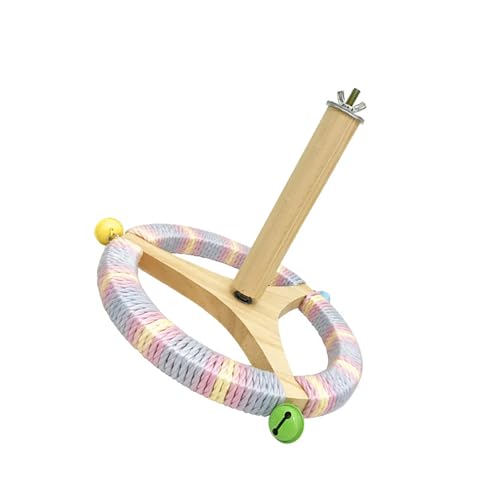 Holzspielzeug mit drehbarer Sitzstange, Kauspielzeug mit Glocken, für Wellensittiche, Papageien, sicheres Baumwollseil, Übungsrad-Dekorationen Holzspielzeug mit drehbarer Sitzstange, Kauspielzeug mit Glocken, für Wellensittiche, Papageien, sicheres Baumwollseil, Übungsrad-Dekorationen von Lilinzhi