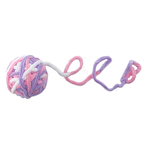 Lilinzhi Bunte Garnbälle mit integriertem interaktivem Kätzchen-Jagdspielzeug zum Zahnen, 5 cm Lilinzhi Bunte Garnbälle mit integriertem interaktivem Kätzchen-Jagdspielzeug zum Zahnen, 5 cm von Lilinzhi