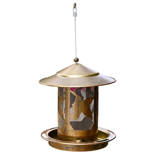 Lilinzhi Eichhörnchen Proof Outdoor Vogelfuttermittel Metallkonstruktion Fütterungsanschlüsse Wetterfestes Dachdesign Für Finken Eichhörnchen Proof Vogelhilfe von Lilinzhi