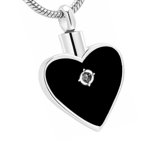 Lilinzhi Herz Charme Ashes Locket Memorial Schmuck Bremung Box Casual Wear Schatullen Einägeln Schmuck Halskette Für Asche Haustier Urnen Anhänger von Lilinzhi