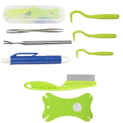 Lilinzhi Komplette PET Pflege 8 Tools Für Zecken Entfernen Flöhe Steuerung Und Reinigung Mit Tragbarem Speicherbox Ticks Remover Tool Mit Speicherhülle Lilinzhi Komplette PET Pflege 8 Tools Für Zecken Entfernen Flöhe Steuerung Und Reinigung Mit Tragbarem Speicherbox Ticks Remover Tool Mit Speicherhülle von Lilinzhi