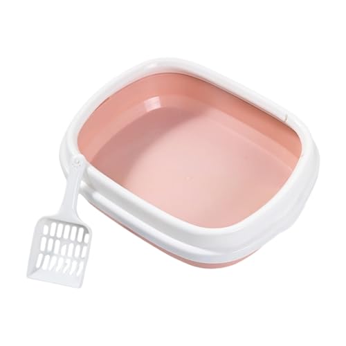 Lilinzhi Spritzer Resistente Haustierstreue Tablettluftlöcher Löcher Abnehmbare Struktur Würfe Box Geeignet Für Verschiedene Rassen Niedrige Trackings Halb Geschlossene Katzen Sandkasten Sandkasten von Lilinzhi