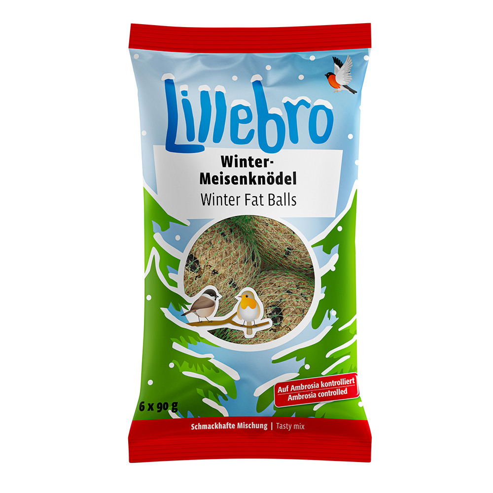 3 + 1 gratis! Lillebro Winter Meisenknödel - 24 Stück à 90 g von Lillebro