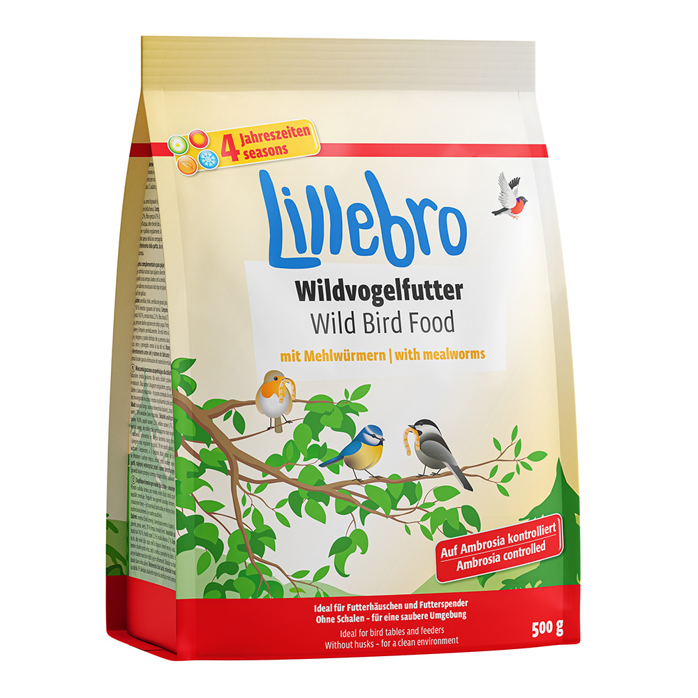 Lillebro Wildvogelfutter mit Mehlwürmern - 500 g von Lillebro