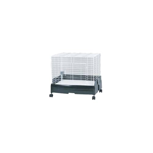 LillipHut Friends Cage – Kaninchen-Lebensraum mit Rädern, abnehmbarer Boden, langlebiges und kompaktes Design für Kaninchen und kleine Haustiere (Weiß, 80) von LillipHut