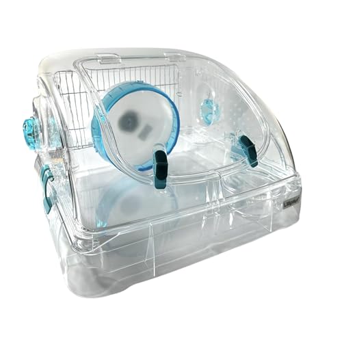 LillipHut Hamsterkäfig - Kleintier-Lebensraum mit Zubehör, langlebiges und kompaktes Design für Hamster, Rennmäuse und kleine Haustiere (Blau, Kuppel) von LillipHut