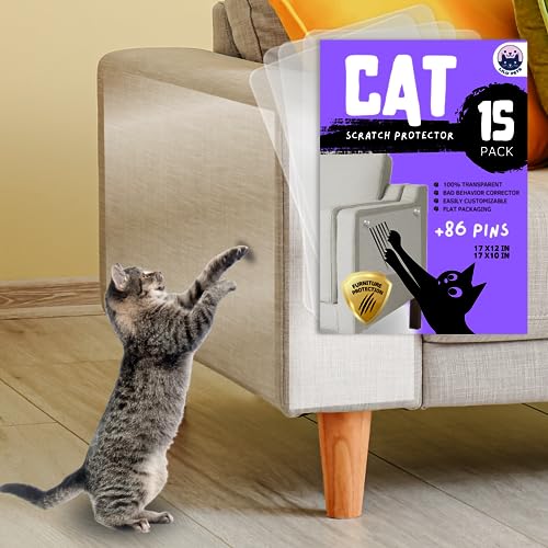 Kratzschutz Katze Tape 3m(21cm x 3m),Sofa Transparent Kratzschutz Pad Möbelschoner Katze Möbelschutz Kratzpads für Möbel Couch Tür Wand Kratzabwehr von Katzen Hunde von Lilu Pets