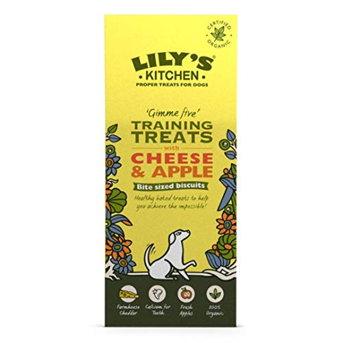 Lilie Küche Orgainic Ausbildung Hund Behandelt Mit Käse & Apfel 100G (Packung mit 2) von Lily's Kitchen