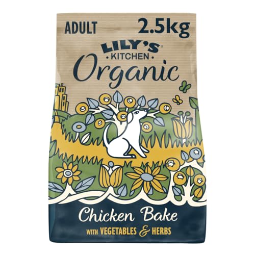 Lily's Kitchen Mit natürlichen Zutaten hergestellt Trockenfutter für ausgewachsene Hunde Hundefutter Bio Huhn-Auflauf Ausgewogene Ernährung 2.5kg Beutel von Lily's Kitchen