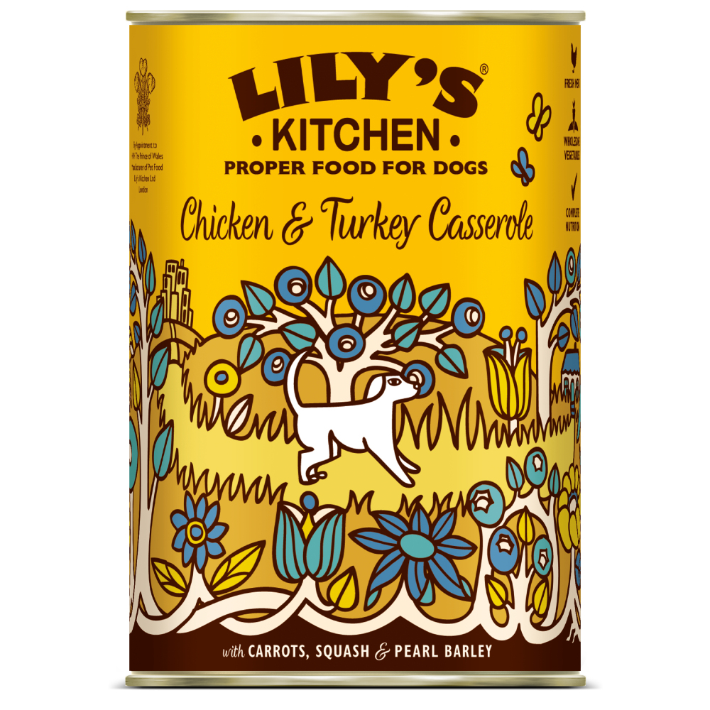 Lily's Kitchen Dinner für Hunde 6 x 400 g - Huhn & Truthahn mit Karotten, Kürbis & Perlgraupen von Lily's Kitchen