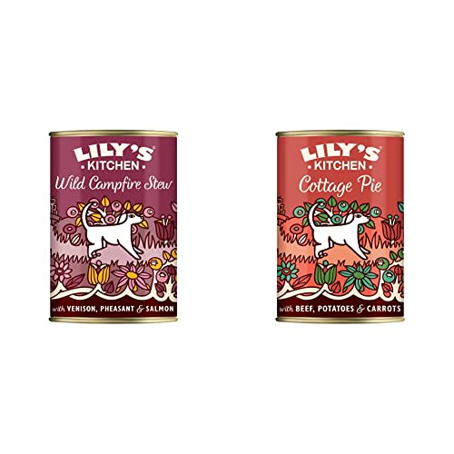 Lily's Kitchen Getreidefreies Nass Hundefutter für ausgewachsene Hunde 6er Pack (6 x 400g) - Wild Campfire Stew & -Nass Hundefutter für ausgewachsene Hunde 6er Pack (6 x 400g) von Lily's Kitchen