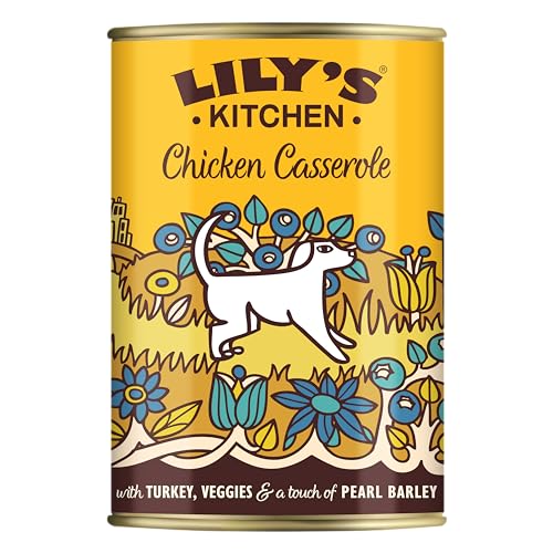 Lily's Kitchen Natürliches Nassfutter für ausgewachsene Hunde, Dosen, Huhn und Truthahn (6 x 400g dosen) von Lily's Kitchen