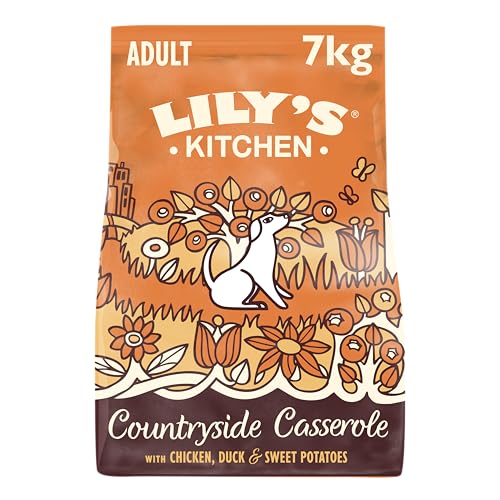 Lily's Kitchen natürliches Trockenfutter für ausgewachsene Hunde Huhn und Ente Getreidefreies Rezept (7kg Pack) von Lily's Kitchen