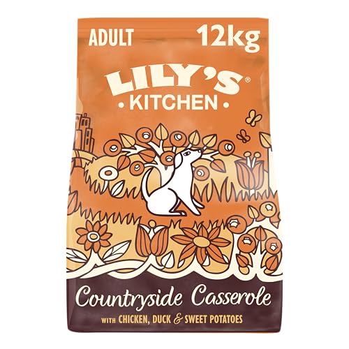 Lily's Kitchen natürliches Trockenfutter für ausgewachsene Hunde Huhn und Ente Getreidefreies Rezept (12kg Pack) von Lily's Kitchen