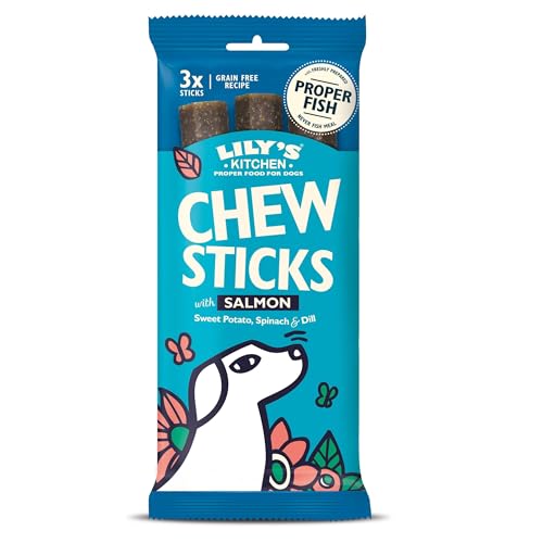 Lily's Kitchen Kausticks mit natürlichen Inhaltsstoffen Lachs Leckerli für Hunde 120g von Lily's Kitchen