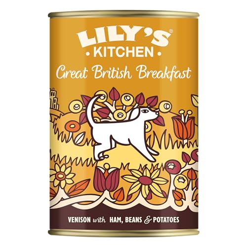 Lily's Kitchen Natürliches Nassfutter für ausgewachsene Hunde Dose - British Breakfast - Hundefutter Getreidefreies Rezept (6 x 400g dosen) von Lily's Kitchen