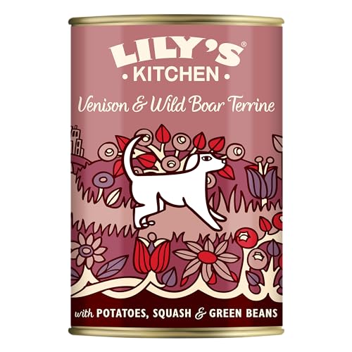 Lily's Kitchen Natürliches Nassfutter für ausgewachsene Hunde Dose - Wildfleisch und Wildschwein-Pastete - Hundefutter Getreidefreies Rezept (6 x 400g dosen) von Lily's Kitchen