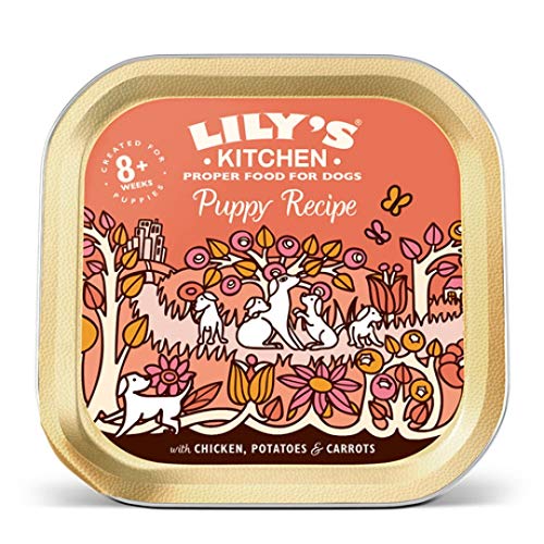 Lily's Kitchen Nasse Hundetablett, Welpenrezept, Huhn, 150 g, 10 Stück von Lily's Kitchen