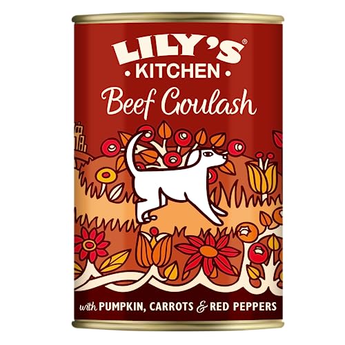 Lily's Kitchen Natürliches Nassfutter für ausgewachsene Hunde Dose - Rindsgulasch - Hundefutter Getreidefreies Rezept (6 x 400g dosen) von Lily's Kitchen