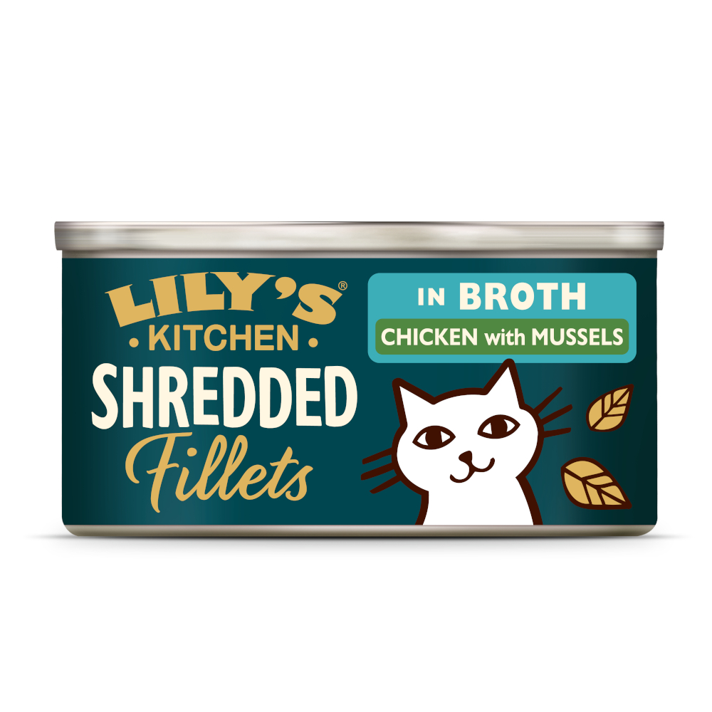 Lily's Kitchen Shredded Fillets für Katzen 24 x 70 g - Huhn & Muscheln von Lily's Kitchen