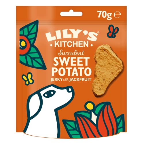 Lily's Kitchen Süßkartoffel- und Jackfrucht-Kaustreifen für Hunde voller Pflanzenpower (8 x 70g) von Lily's Kitchen