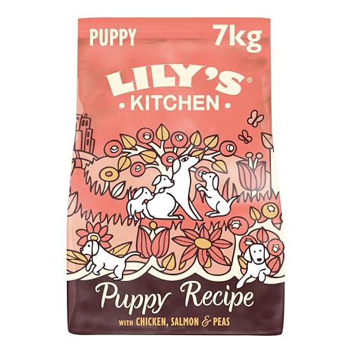 Lily's Kitchen Natürliches Trockenfutter für Welpen Huhn Lachs und Erbsen (7kg Pack) von Lily's Kitchen