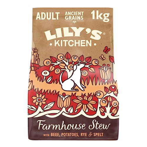 Lily‘s Kitchen Trocken Hundefutter für ausgewachsene Hunde (1kg) Rind, Kartoffeln, Roggen und Dinkel von Lily's Kitchen