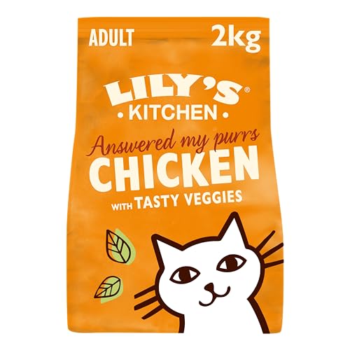 Lily's Kitchen Natürliches Trockenfutter für ausgewachsene Katzen Schmortopf mit Huhn, getreidefreies Rezept (2 kg Pack) von Lily's Kitchen