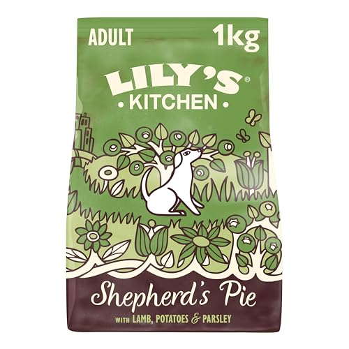 Lily's Kitchen Mit natürlichen Zutaten hergestellt Für ausgewachsene Hunde Trockenfutter Hirtenkuchen Ausgewogene Rezeptur 1kg Beutel von Lily's Kitchen