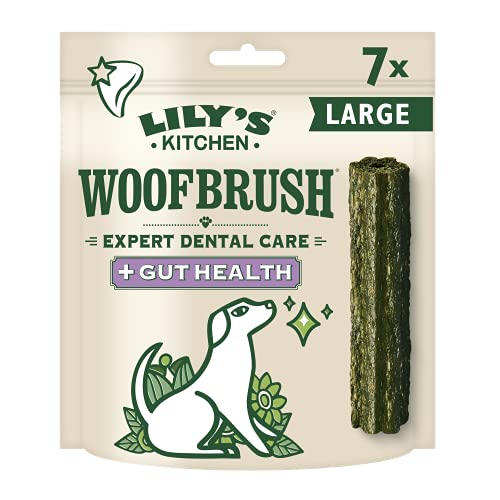 Lily's Kitchen Woofbrush Dental Chew with Dental Health - Natural Dental Sticks for Large Dogs (28 x 47g) von Lily's Kitchen
