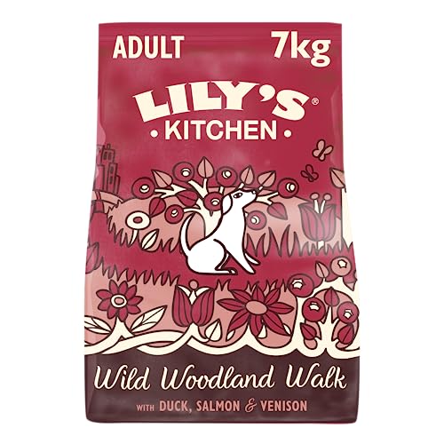Lily's Kitchen Natürliches Trockenfutter für ausgewachsene Hunde, Ente Lachs und Hirsch, getreidefreies Rezept (7kg Pack) von Lily's Kitchen