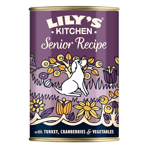 Lily's Kitchen Mit natürlichen Zutaten hergestellt, Dosen-Nassfutter Hundesenior-Rezeptur mit Truthahn (6 x 400g) von Lily's Kitchen