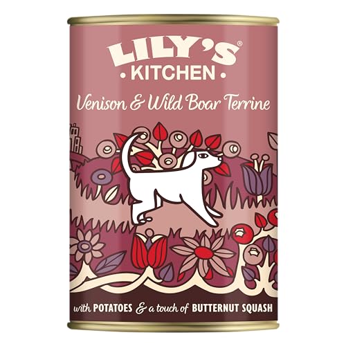 Lily's Kitchen Natürliches Nassfutter für ausgewachsene Hunde Dose - Wildfleisch und Wildschwein-Pastete - Hundefutter Getreidefreies Rezept (6 x 400g dosen) von Lily's Kitchen