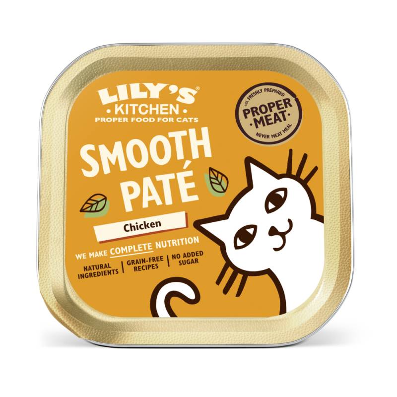 Sparpaket Lily's Kitchen Smooth Paté Selection für Katzen 38 x 85 g - Huhn von Lily's Kitchen