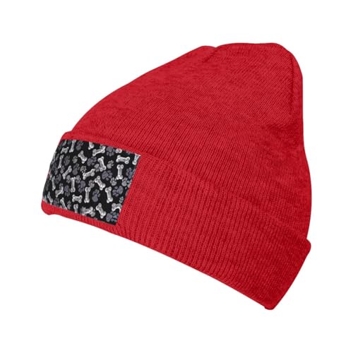 Warme Beanie-Mütze für Hunde und Welpen, Unisex, Strickmütze, Winter, weich, lockere Zopfmanschette, Totenkopfmütze mit lokalem Aufdruck Warme Beanie-Mütze für Hunde und Welpen, Unisex, Strickmütze, Winter, weich, lockere Zopfmanschette, Totenkopfmütze mit lokalem Aufdruck von LimPac