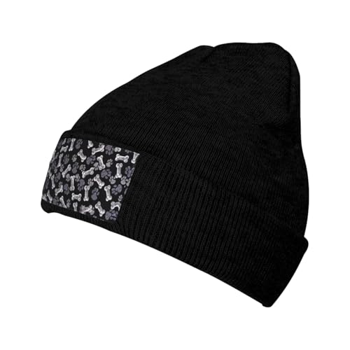 Warme Beanie-Mütze für Hunde und Welpen, Unisex, Strickmütze, Winter, weich, lockere Zopfmanschette, Totenkopfmütze mit lokalem Aufdruck Warme Beanie-Mütze für Hunde und Welpen, Unisex, Strickmütze, Winter, weich, lockere Zopfmanschette, Totenkopfmütze mit lokalem Aufdruck von LimPac