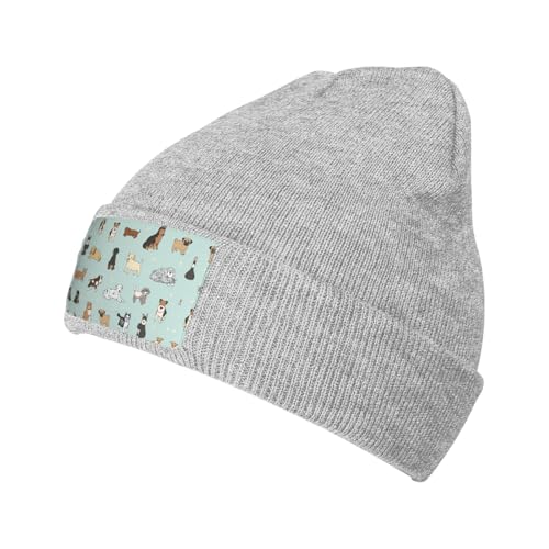 Warme Strickmütze für Hunde, Unisex, Winter, weich, lockere Zopfmanschette, Totenkopfmütze mit lokalem Aufdruck Warme Strickmütze für Hunde, Unisex, Winter, weich, lockere Zopfmanschette, Totenkopfmütze mit lokalem Aufdruck von LimPac