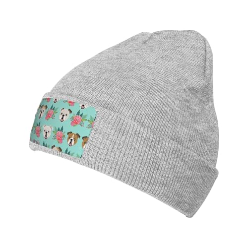 Warme Strickmütze für Hunde, Unisex, Winter, weich, lockere Zopfmanschette, Totenkopfmütze mit lokalem Aufdruck Warme Strickmütze für Hunde, Unisex, Winter, weich, lockere Zopfmanschette, Totenkopfmütze mit lokalem Aufdruck von LimPac