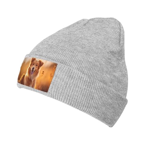 Warme Strickmütze für Welpen, Unisex, warm, Winter, weich, lässig, Zopfmanschette, Totenkopfmütze mit lokalem Aufdruck Warme Strickmütze für Welpen, Unisex, warm, Winter, weich, lässig, Zopfmanschette, Totenkopfmütze mit lokalem Aufdruck von LimPac