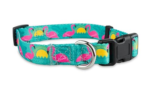Limeloot Flamingo Hundehalsband, verstellbar, für Mädchen und Jungen, mit Schnellverschluss-Schnalle, Größe L Limeloot Flamingo Hundehalsband, verstellbar, für Mädchen und Jungen, mit Schnellverschluss-Schnalle, Größe L von Limeloot