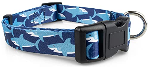 Limeloot Sharks Hundehalsband, Sommer Thema Hundehalsband für Rüden und Hündinnen, Größe M von Limeloot