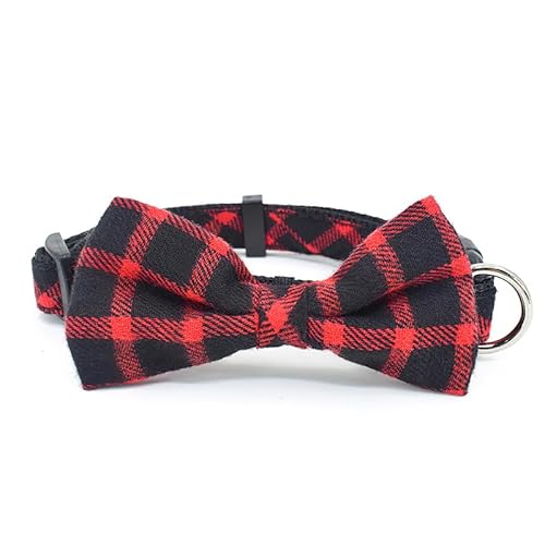Kragen Aus Mesh Kariert L Sichere Metallschnalle, Verstellbarer Karierter Stoff, Nylon Gurtband Kragen, modische Schmetterlingsmaschine für alle Hunde geeignet 2.0×36-48CM Rot Kragen Aus Mesh Kariert L Sichere Metallschnalle, Verstellbarer Karierter Stoff, Nylon Gurtband Kragen, modische Schmetterlingsmaschine für alle Hunde geeignet 2.0×36-48CM Rot von Limin