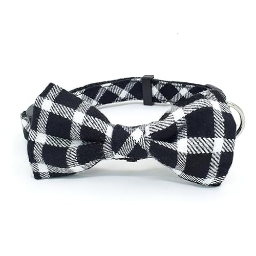 Kragen Aus Mesh Kariert M Sichere Metallschnalle, Verstellbarer Karierter Stoff, Nylon Gurtband Kragen, modische Schmetterlingsmaschine für alle Hunde geeignet 1.5×30-40CM Schwarz Kragen Aus Mesh Kariert M Sichere Metallschnalle, Verstellbarer Karierter Stoff, Nylon Gurtband Kragen, modische Schmetterlingsmaschine für alle Hunde geeignet 1.5×30-40CM Schwarz von Limin