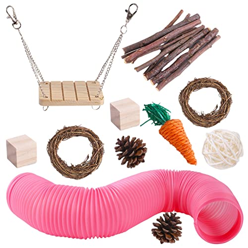 Limitoll Hamsterspielzeug – natürliches Kaninchen-Kauspielzeug aus, Meerschweinchen, Hamsterzubehör, Kauspielzeug für Kaninchen, Chinchilla, Hamster, Tunnel, Timothy Heustäbchen Limitoll Hamsterspielzeug – natürliches Kaninchen-Kauspielzeug aus, Meerschweinchen, Hamsterzubehör, Kauspielzeug für Kaninchen, Chinchilla, Hamster, Tunnel, Timothy Heustäbchen von Limitoll