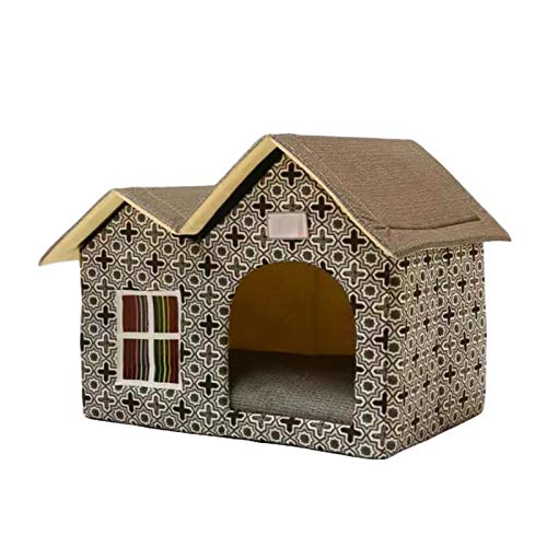 Limitoll Indoor Katzenhaus Winter Warm Katzenhaus Wetterfest Weiches Plüsch Bett Katzenhöhle Haus 2-in-1 für Kätzchen und kleine Hunde Haustier Limitoll Indoor Katzenhaus Winter Warm Katzenhaus Wetterfest Weiches Plüsch Bett Katzenhöhle Haus 2-in-1 für Kätzchen und kleine Hunde Haustier von Limitoll