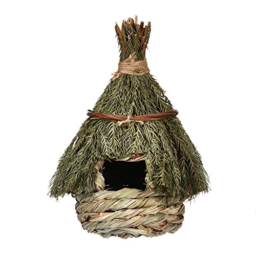 Limitoll Kolibri-Nest-Dekor - Handgewebtes Kolibri-Nest für draußen | Vogelnest für den Außenbereich, ökologische Vogelhäuschen, Vogelschutzbucht für Gartenfenster, Heimdekoration im Freien von Limitoll