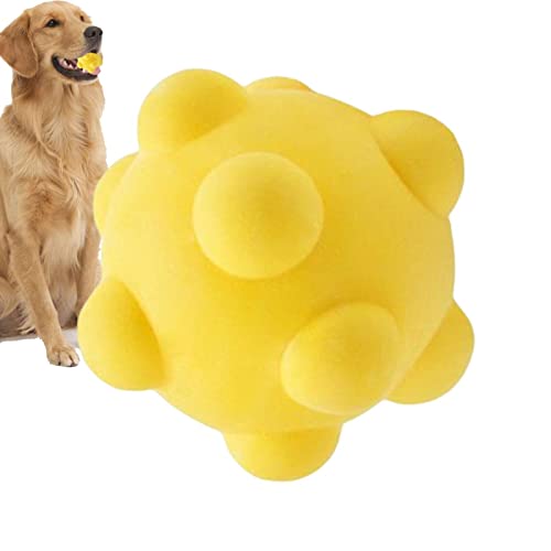 Limitoll Quietschender Hundeball,Hüpfender Apportierball für Hunde - Quietschendes Hundespielzeug für große Hunde, Hundespielzeug für Aggressive Kauer, robuster, stacheliger Hundeball, langlebiger von Limitoll